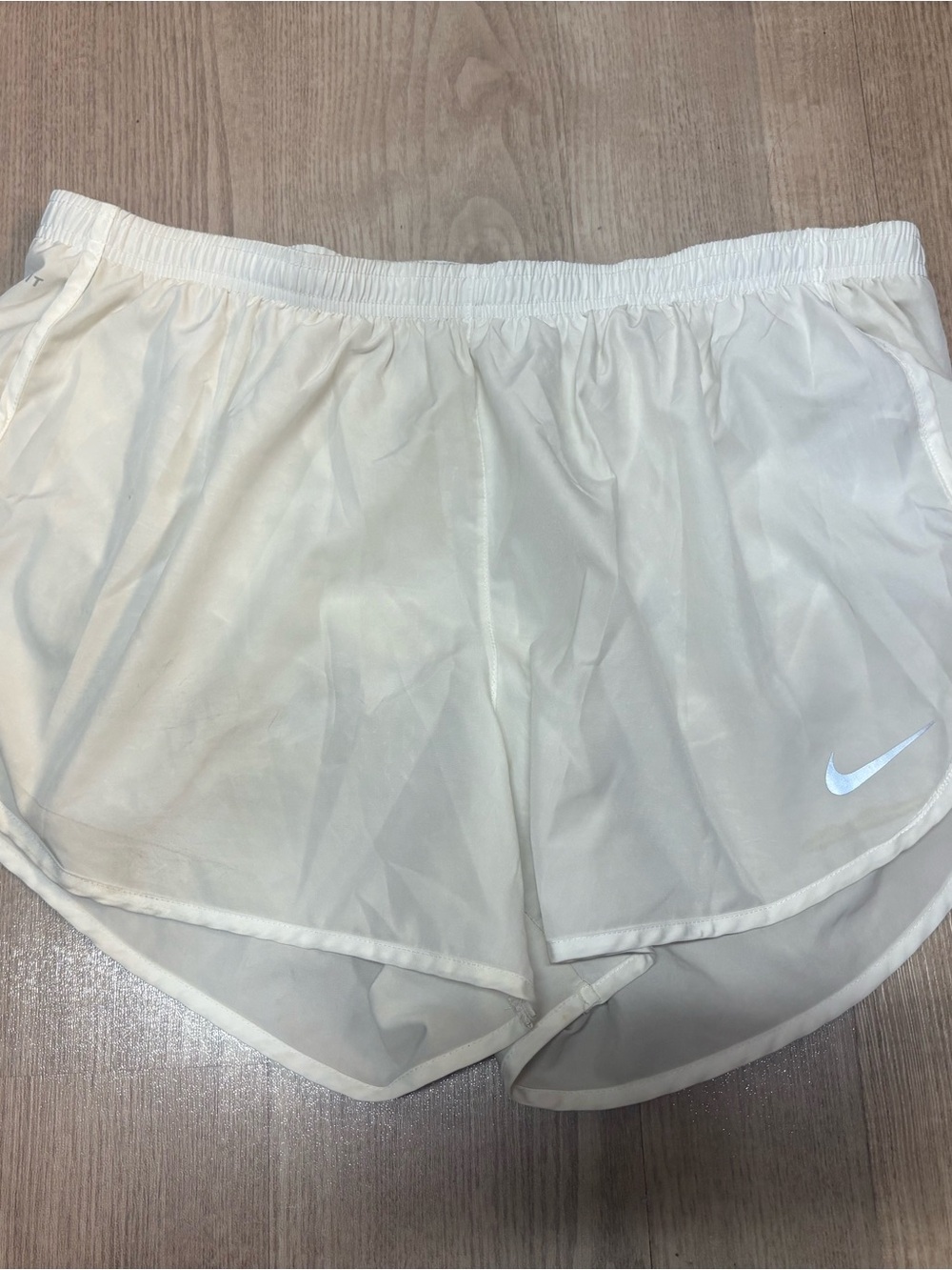 Nike Women’s White Athletic Running Shorts with Swoosh